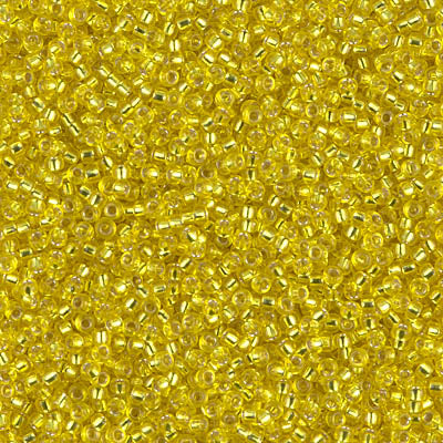 15/0 Miyuki SEED Bead - Silverlined Yellow