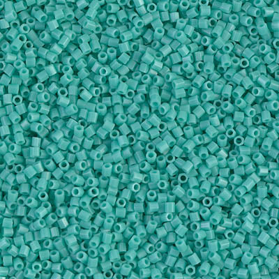 15/0 Cut Miyuki SEED Bead - Opaque Turquoise Green