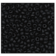 10/0 Preciosa Seed Beads- Matte Opaque Black