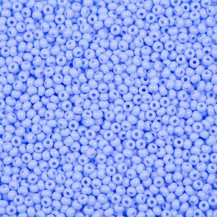 11/0 Preciosa Seed Beads - Opaque Pale Blue