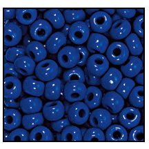 11/0 Preciosa Seed Beads - Opaque Medium Blue***