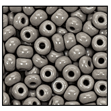 10/0 Preciosa Seed Beads- Opaque Grey