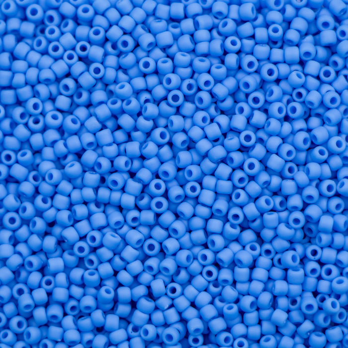 11/0 TOHO Seed Bead - Opaque-Frosted Cornflower