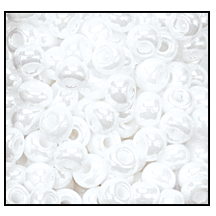 11/0 Preciosa Seed Beads - Opaque Chalk White Luster