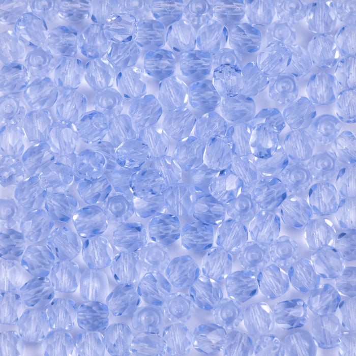 4mm FIRE POLISHED Bead - Light Sapphire