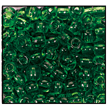 11/0 Preciosa Seed Beads - Transparent Forest Green
