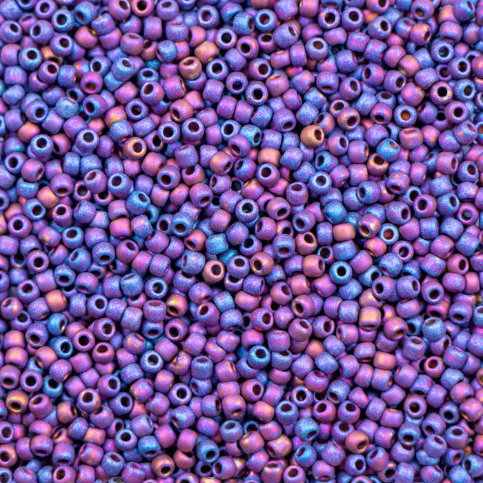 11/0 TOHO Seed Bead - Higher-Metallic Frosted Mardi Gras