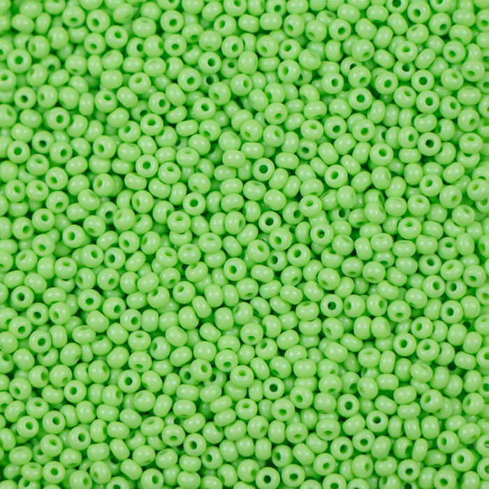 11/0 Preciosa Seed Beads - Opaque Lime