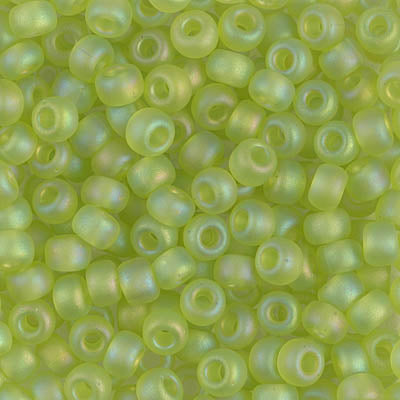 6/0 Miyuki SEED Bead - Matte Transparent Chartreuse AB