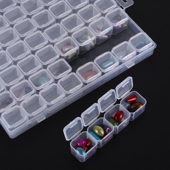Grid Bead Container with 56 Compartments
