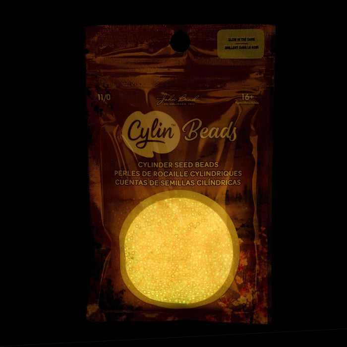 11/0 CYLIN Beads -Glow In Dark AB- Orange***