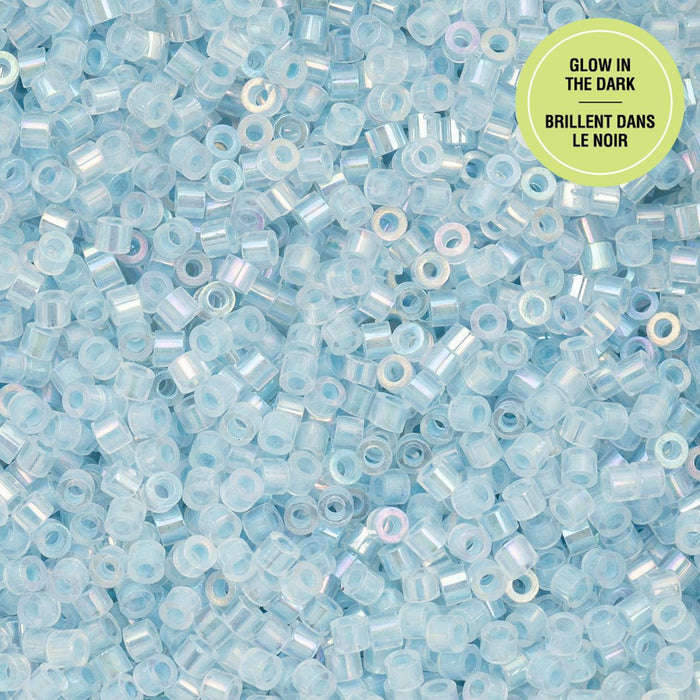 11/0 CYLIN Beads -Glow In Dark AB- Blue***