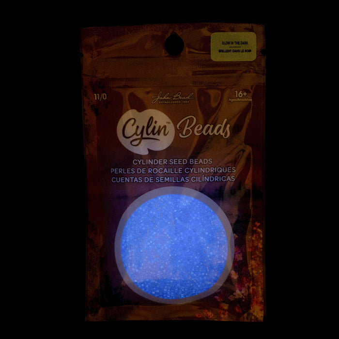 11/0 CYLIN Beads -Glow In Dark - Violet***