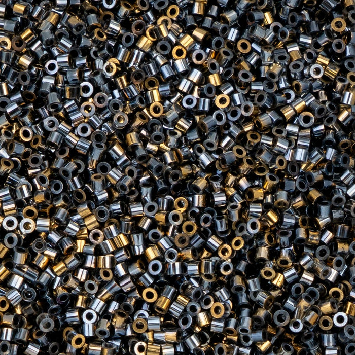 11/0 CYLIN Beads - Gilded Halo Gunmetal***