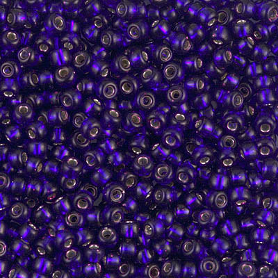 8/0 Miyuki SEED Bead - Dyed Silverlined Dark Violet