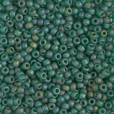 8/0 Miyuki SEED Bead - Matte Transparent Green AB