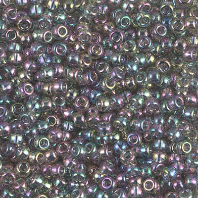 8/0 Miyuki SEED Bead - Transparent Grey Rainbow Luster