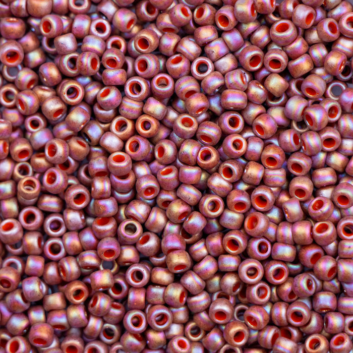 8/0 TOHO Seed Bead - Semi Glazed Rainbow - Burnt Orange