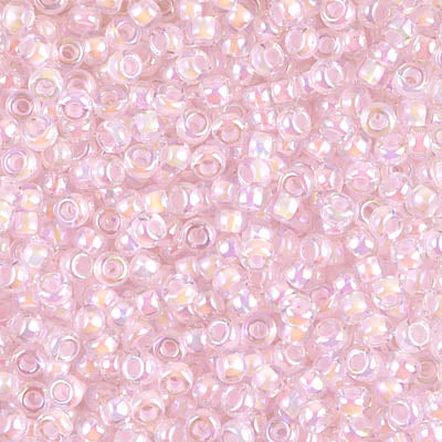 8/0 Miyuki SEED Bead - Pink Lined Crystal AB