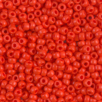 8/0 Miyuki SEED Bead - Opaque Vermilion Red