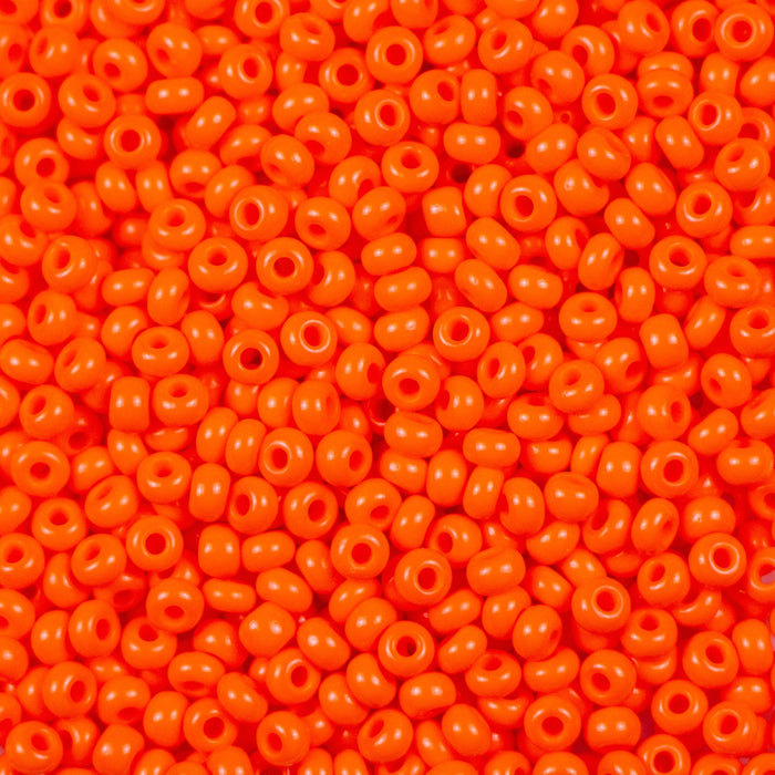 8/0 Preciosa Seed Beads - Opaque Orange