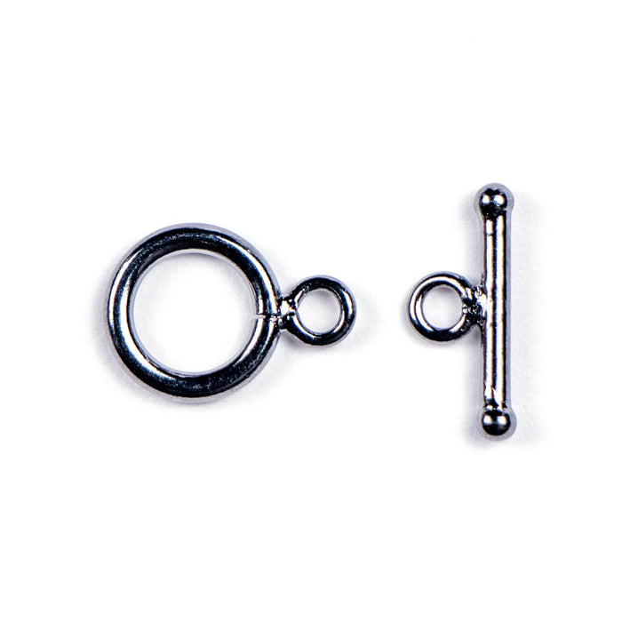 9mm Simple Toggle Clasp Set - Gunmetal Plated***
