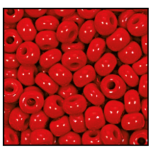 11/0 Preciosa Seed Beads - Opaque Red