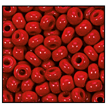 10/0 Preciosa Seed Beads- Opaque Dark Red