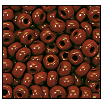 11/0 Preciosa Seed Beads - Opaque Rust