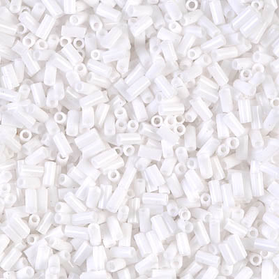 3mm Miyuki BUGLE Beads - White