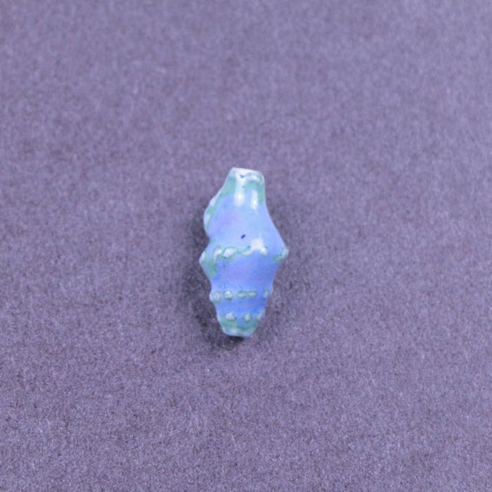 20mm x 10mm Ceramic Conch Bead - Aqua***