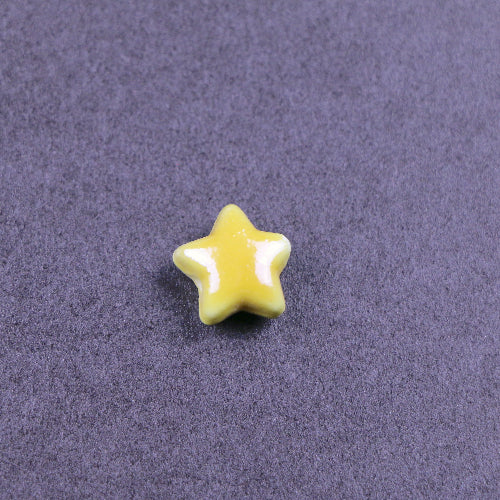 14mm x 12mm Ceramic Star Bead - Yellow***