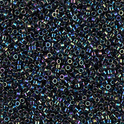 5 Grams of 11/0 Miyuki DELICA Beads - Metallic Variegated Blue Iris