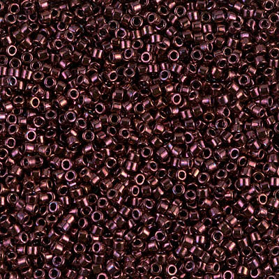 5 Grams of 11/0 Miyuki DELICA Beads - Metallic Dark Raspberry