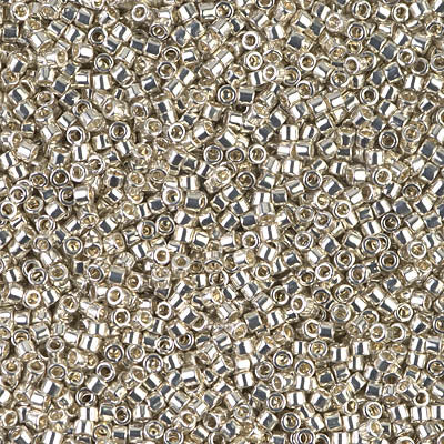 5 Grams of 11/0 Miyuki DELICA Beads - Galvanized Silver
