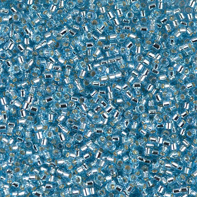 5 Grams of 11/0 Miyuki DELICA Beads - Silverlined Aqua