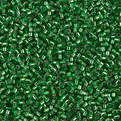 11/0 Miyuki DELICA Bead Pack - Silverlined Green