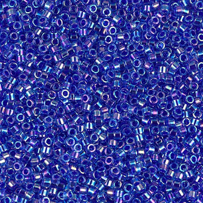 5 Grams of 11/0 Miyuki DELICA Beads - Cobalt Lined Sapphire AB