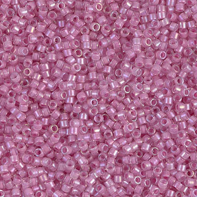5 Grams of 11/0 Miyuki DELICA Beads - Orchid Lined Crystal Luster