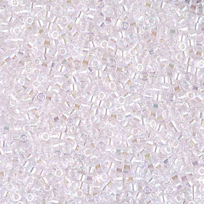 5 Grams of 11/0 Miyuki DELICA Beads - Transparent Pale Pink AB
