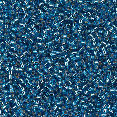 5 Grams of 11/0 Miyuki DELICA Beads - Silverlined Capri Blue