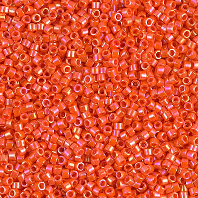 5 Grams of 11/0 Miyuki DELICA Beads - Opaque Orange AB
