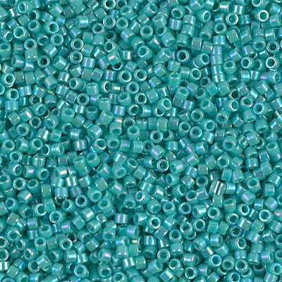11/0 Miyuki DELICA Beads Pack- Opaque Turquoise Green AB