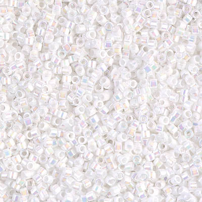 11/0 Miyuki DELICA Bead Pack - White Pearl AB