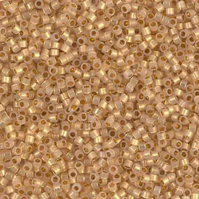 5 Grams of 11/0 Miyuki DELICA Beads - 24kt Gold Lined Opal