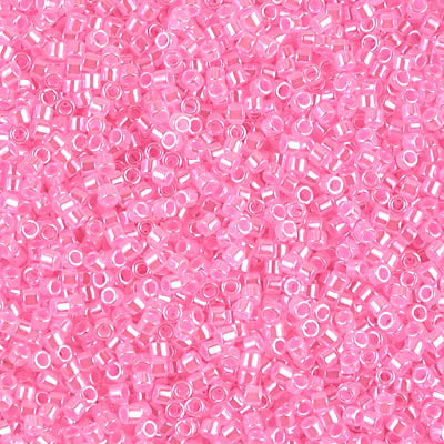 5 Grams of 11/0 Miyuki DELICA Beads - Dark Cotton Candy Pink Pearl
