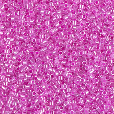 5 Grams of 11/0 Miyuki DELICA Beads - Hot Pink Ceylon