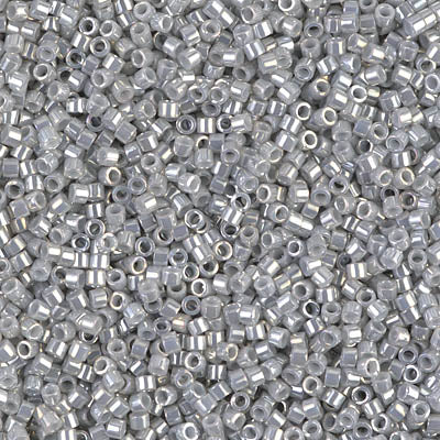 5 Grams of 11/0 Miyuki DELICA Beads - Opaque Grey Luster