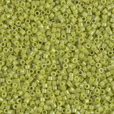 5 Grams of 11/0 Miyuki DELICA Beads - Opaque Chartreuse Luster