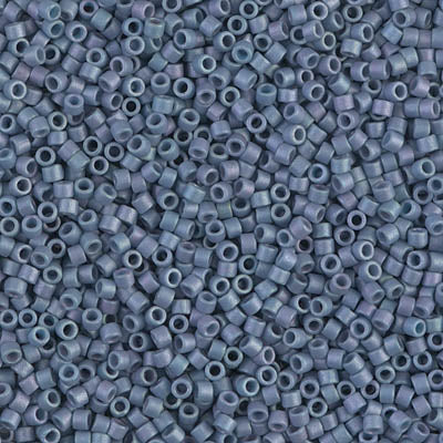 5 Grams of 11/0 Miyuki DELICA Beads - Matte Metallic Steel Blue Luster
